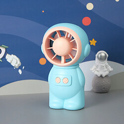 (Bleu) Turbine Astronaut Space Usb Charging Star Ventilateur Électrique de Bureau Portable pour Enfants