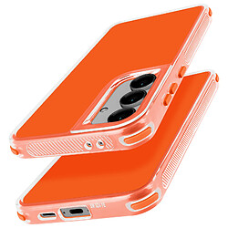 Avizar Coque pour Samsung Galaxy S24 FE Coins Antichoc Bumper Orange