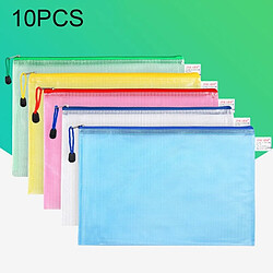 Wewoo Trousse 10 PCS fermeture à glissière en plastique sac fichier document, livraison de couleur aléatoire, taille: 33,5 * 23cm