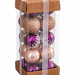 BigBuy Christmas Boules de Noël Multicouleur PVC 4 x 4 x 4 cm (20 Unités)