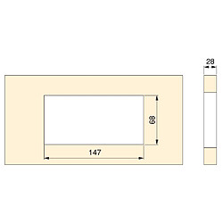 Acheter Emuca Passe-câbles table, rectangulaire, 158 x 80 mm, à encastrer, Aluminium, An