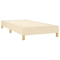 Avis Maison Chic Structures de lit + matelas,Lit à sommier tapissier avec matelas Crème 80x200 cm Tissu -MN74077