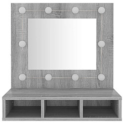 Helloshop26 Armoire à miroir avec led 60 x 31,5 x 62 cm gris 02_0006676