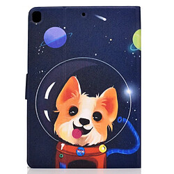 Avis Etui en PU impression de modèle avec porte-carte chien de l'espace pour votre Apple iPad 10.2 (2019)