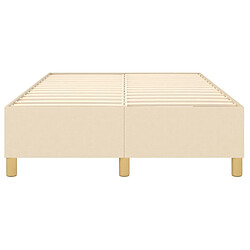 Sommier à lattes,Cadre à lattes de lit pour Adulte Crème 120x200 cm Tissu -MN13030 pas cher