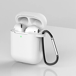 Coque en silicone anti-poussière avec boucle transparent pour votre Apple AirPods (2016)/(2019)