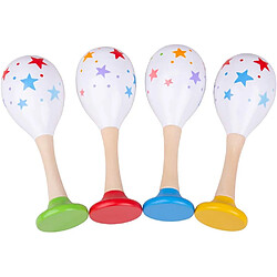 BIGJIGS TOYS Maracas en bois motif étoiles