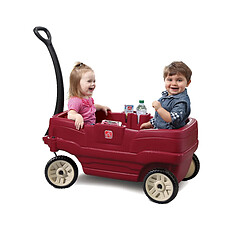 Avis Step2 Neighborhood Wagon | Wagon Jouet | Chariot Jouet Rouge, 2 Places | Confortable et Sécuritaire avec Ceintures de Sécurité inclusent | Facile à Nettoyer et à Transporter