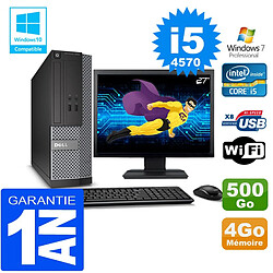 PC DELL 3020 SFF Core I5-4570 Ram 4Go Disque 500 Go Wifi W7 Ecran 27" - Occasion