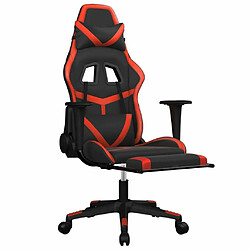 Avis Maison Chic Chaise de jeu, Chaise gaming de massage avec repose-pied, Fauteuil gamer,Chaise de Bureau Noir&Rouge Similicuir -GKD14704