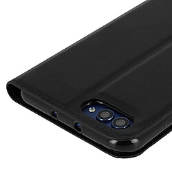 Avizar Housse Honor View 10 Etui Double Fenêtre Coque Silicone Gel - Noir pas cher