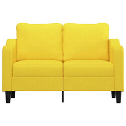 Avis Maison Chic Canapé à 2 places,Sofa de Salon,Canapé droit Jaune clair 120 cm Tissu -GKD242903