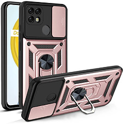 Coque en TPU anti-chocs avec béquille, or rose pour votre Realme C21