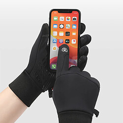 INF Gants d'hiver pour écran tactile, imperméables et coupe-vent Black L