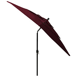 Acheter Maison Chic Parasol Jardin | Parasol à 3 niveaux avec mat en aluminium Bordeaux 2,5x2,5 m - GKD11052