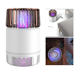 2 EN 1 LED Mosquito Killer Light USB Charging Gnat Zapper Trap Blanc pas cher