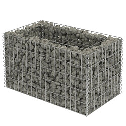 Maison Chic Jardinière,Lit surélevé - Bac à fleurs - pot de fleur à gabion Acier galvanisé 90x50x50 cm -GKD64145