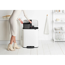 Acheter Poubelle à pédale 2x30l blanc - 211447 - BRABANTIA