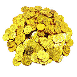 100 Pcs En Plastique Trésor De Pirates Coins Loot Party Fillers Enfants Jouets D'or