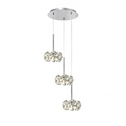 Luminaire Center Suspension 3 ampoules Chrome poli