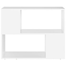 Acheter vidaXL Meuble TV Blanc 80x24x63 cm Bois d'ingénierie