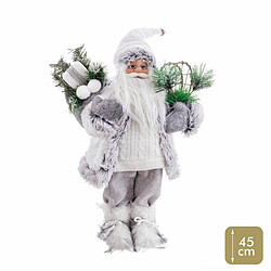 BigBuy Christmas Décorations de Noël Blanc Plastique Polyrésine Tissu 45 cm