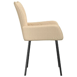 Maison Chic Lot de 2 Chaises à manger | Chaise de salle à manger cuisine crème tissu -GKD35300 pas cher