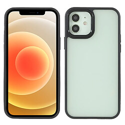 Coque en TPU + acrylique anti-rayures, hybride noir pour votre Apple iPhone 12/12 Pro 6.1 pouces