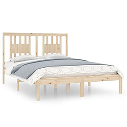 vidaXL Cadre de lit sans matelas bois massif 120x200 cm