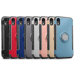 Avis Wewoo Coque Étui de protection magnétique à 360 degrés pour anneau de rotation iPhone XR bleu marine