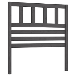 Maison Chic Tête de lit scandinave pour lit adulte,Meuble de chambre Gris 81x4x100 cm Bois massif de pin -MN72120