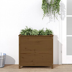 Maison Chic Jardinière,Bac à fleurs - pot de fleur marron miel 82,5x40x78 cm bois massif de pin -GKD84336