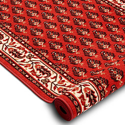 RUGSX TAPIS DE COULOIR ANTIDÉRAPANT INKO rouge 133cm 133x250 cm