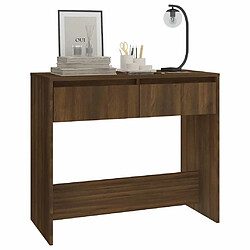 Acheter Maison Chic Table console | Meuble d'entrée | Table d'appoint Chêne marron 89x41x76,5 cm Acier -GKD85218