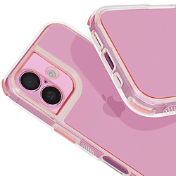 Avizar Coque pour iPhone 16 Coins Antichoc Bumper Rose Champagne pas cher