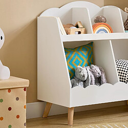 Acheter SoBuy KMB100-W Bibliothèque Enfant, Étagère à Livres, Étagère de Rangement pour Livres et Jouets, Meuble Rangement sur Pieds pour Chambre d’Enfant, 5 Compartiments Ouverts, 82 x 35 x 76 cm