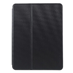 Etui en PU X-LEVEL texture en fibre de carbone avec support et porte-crayon noir pour votre iPad 9.7-pouces (2017)/(2018)/Air (2013)/Air 2/Pro 9.7 pouces (2016)