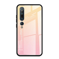 Coque en TPU dégradé de couleur jaune/rose pour votre Xiaomi Mi 10/Mi 10 Pro