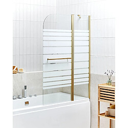 Beliani Paroi de bain douche TUAPI 140 x 100 cm Doré