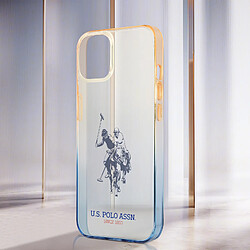 Acheter Us Polo U.S Polo Coque pour iPhone 14 Double Horse Antichoc Bords Surélevés Bleu Nuit