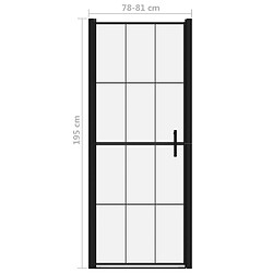 Acheter vidaXL Porte de douche Verre trempé 81x195 cm Noir