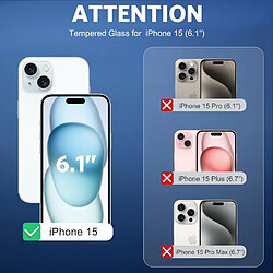 Acheter Coque Silicone Transparente Angles Renforces + Verre Trempe et Protection Camera Arriere Pour iPhone 15 Little Boutik®