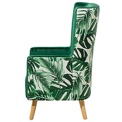 Beliani Fauteuil ONEIDA Velours Vert foncé pas cher