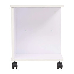 Avis Helloshop26 Étagère armoire meuble design étagère à roulettes 50 cm blanc 2702037/2