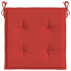 Maison Chic Lot de 2 Coussins Confort,Coussins de chaise de jardin rouge 50x50x3cm tissu oxford -GKD68620 pas cher