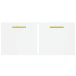 Acheter vidaXL Armoire murale blanc 80x36,5x35 cm bois d'ingénierie