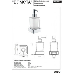 Bemeta - Maison De La Tendance Distributeur de savon liquide SOLO en laiton chromé et verre / 250ml