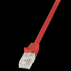 LogiLink Câble patch, Cat. 5e, U/UTP, 0,5 m, rouge, gaine en ()