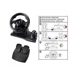 Volant pédales et Levier de vitesse de jeu Vidéo PRO Race Pro GE 550 compatible Xbox Séries X|S PS3 PS4 PC SUBSONIC + Casque SPIRIT