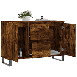 Avis vidaXL Buffet chêne fumé 104x35x70 cm bois d'ingénierie